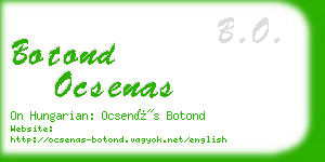 botond ocsenas business card